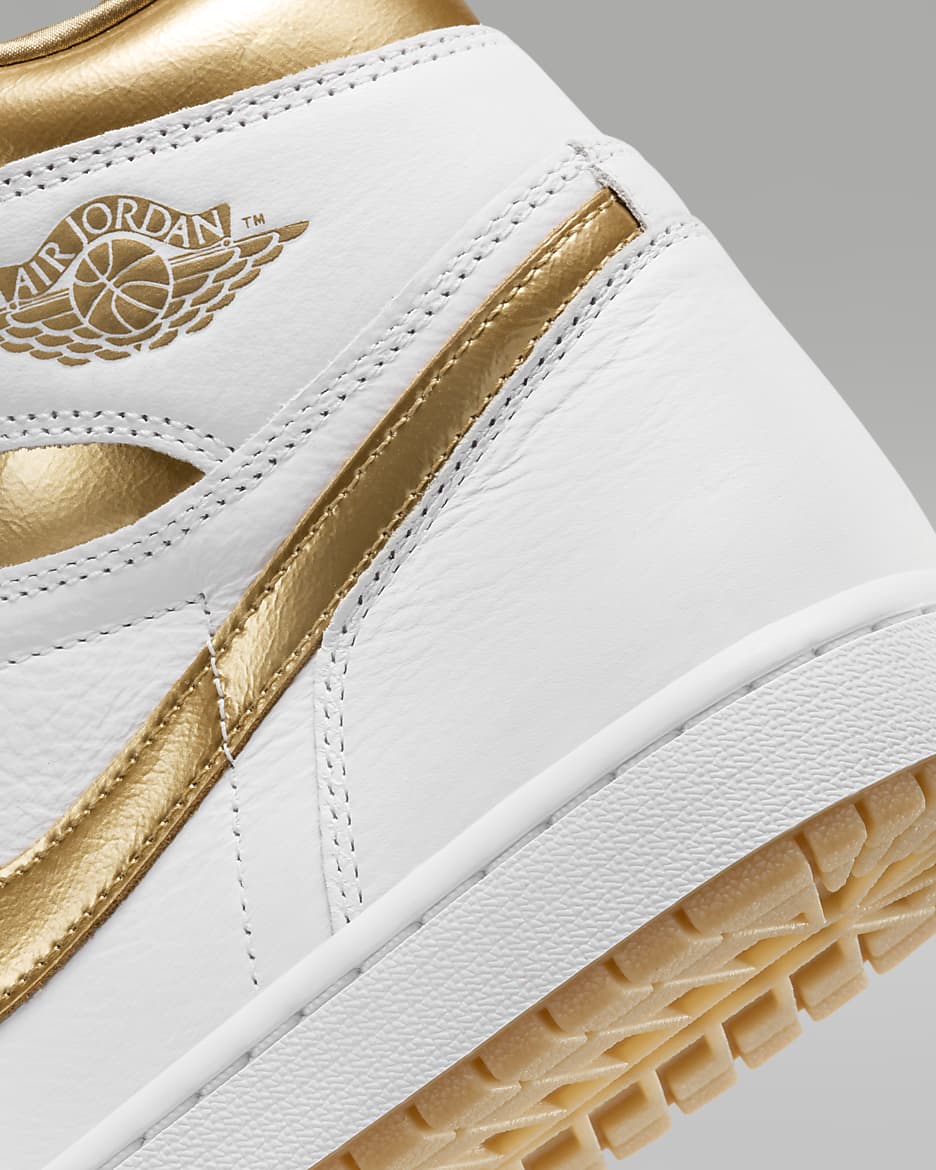 Air Jordan 1 Retro High OG White and Gold Women s Shoes. Nike JP